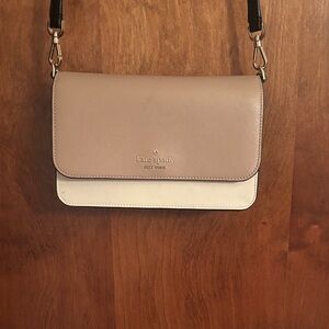 Kate Spade Beige and White Crossbody Bag